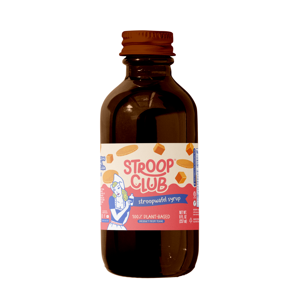 Image of a bottle of Stroop Club Vegan stroopwafel syrup