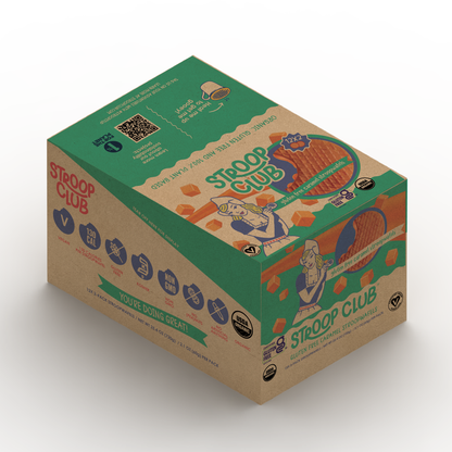 Gluten Free and Plant Based Traditional Caramel Organic Stroopwafels (box of 12x 2-pack - 24 total)