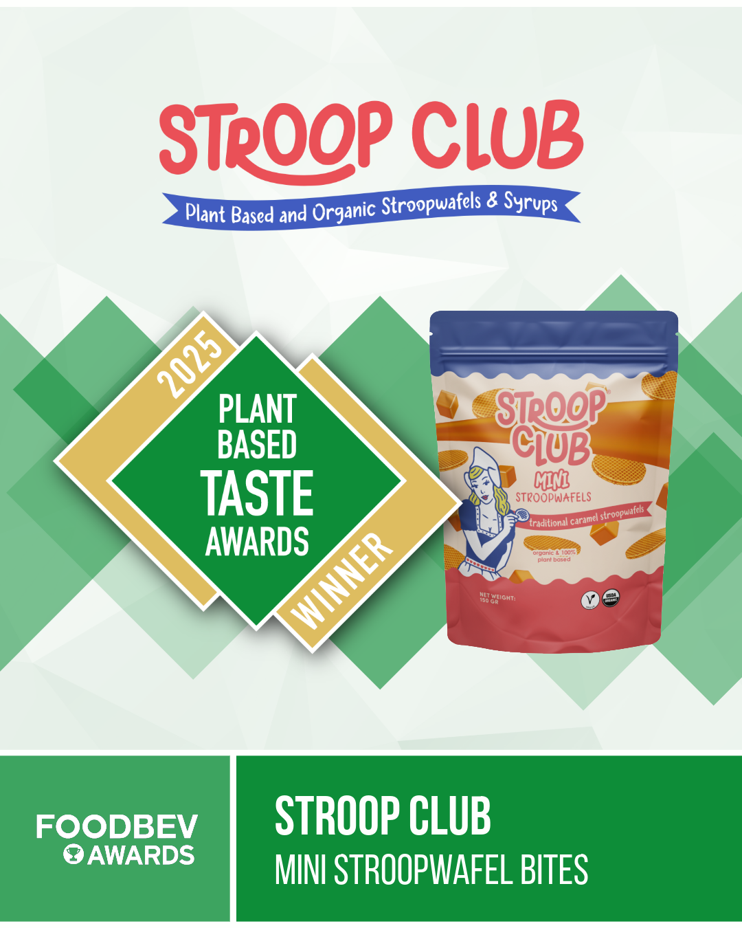 Mini Traditional Caramel Organic and Plant Based Stroopwafels