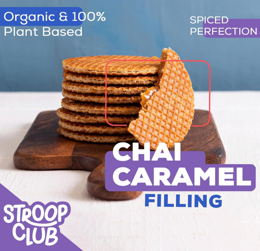 Chai Caramel Plant Based and Organic Stroopwafel 3x 8-pack (24 total)