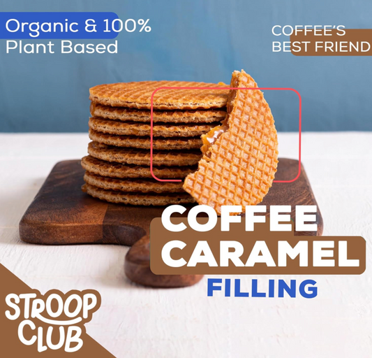 Coffee Caramel Plant Based and Organic Stroopwafel 3x 8-pack (24 total)