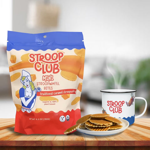 **NEW ** NEW ** Mini Traditional Caramel Organic and Plant Based Stroopwafels (150gr) **NEW ** NEW
