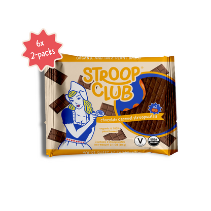 Image of 2-pack Chocolate Caramel Plant Based and Organic Stroopwafels