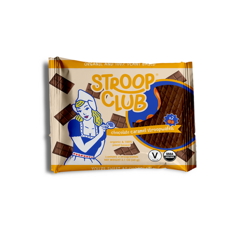 Image of 2-pack of Chocolate Caramel Plant Based and Organic Stroopwafels