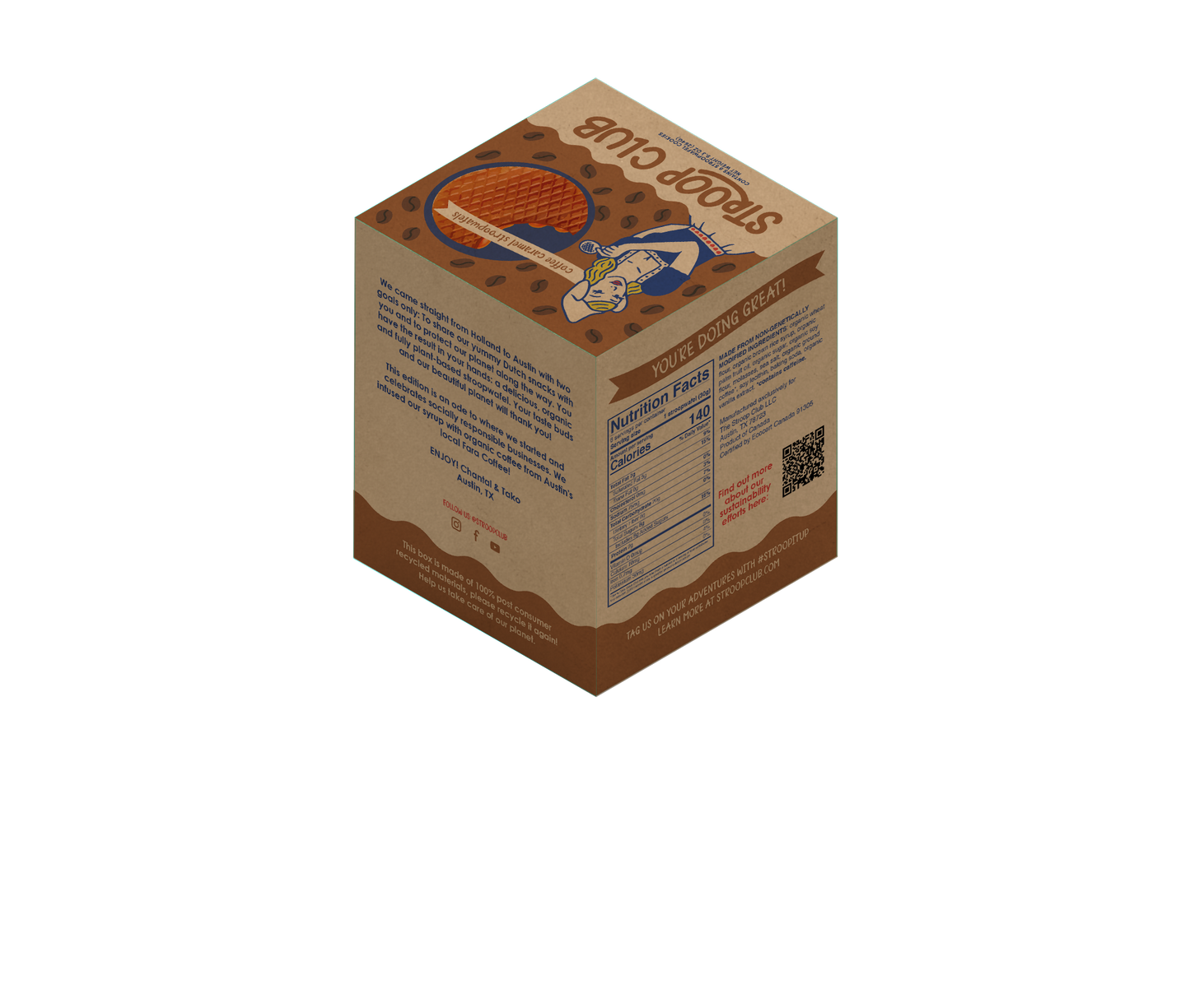 Coffee Caramel Plant Based and Organic Stroopwafel 3x 8-pack (24 total)