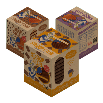 Variety Caramel Plant Based and Organic Stroopwafel 3x 8-pack (24 total)