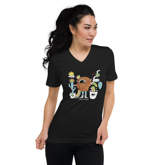 Stroop Club Austin Coffee V-Neck Shirt (Unisex)