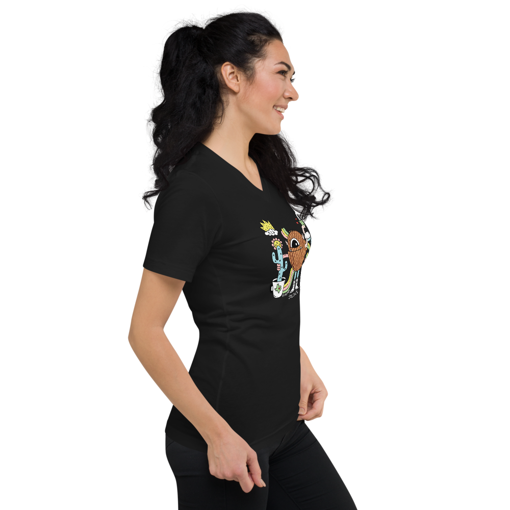Stroop Club Austin Coffee V-Neck Shirt (Unisex)